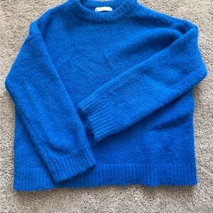 OAK + FORT Vibrant Blue Crewneck Sweater